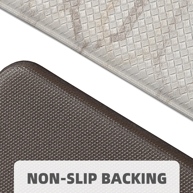 Ant-Fatigue Non-Skid Kitchen Mat, Runner 2' x 7'3", Beige