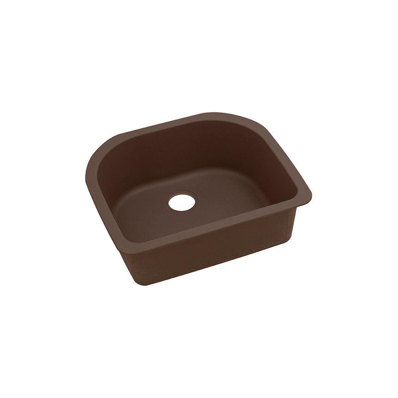 Quartz Classic 25" L x 22" W Undermount Kitchen Sink, Mocha