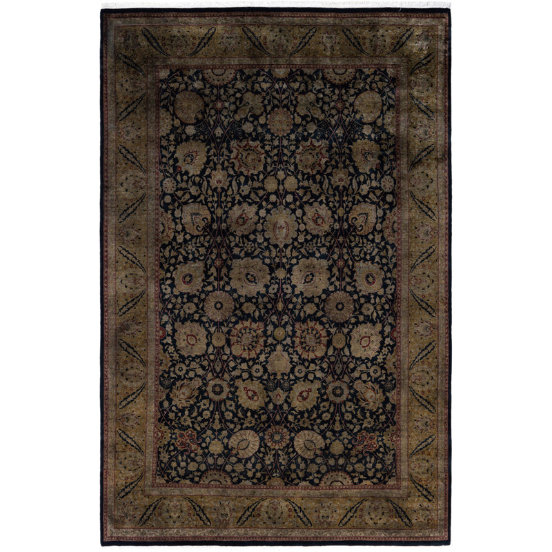Overdyed Hand-Knotted Wool Modern-Contemporary Gray Area Rug 6' 3" x 9' 6"