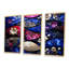 Mauve et bleu fractal moderne vagues III - ensemble de décorations murales vagues abstraites modernes-107200997-107200998