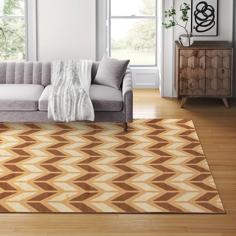 Shuster Bourban Chevron Area Rug, 8'2" x 9'10"