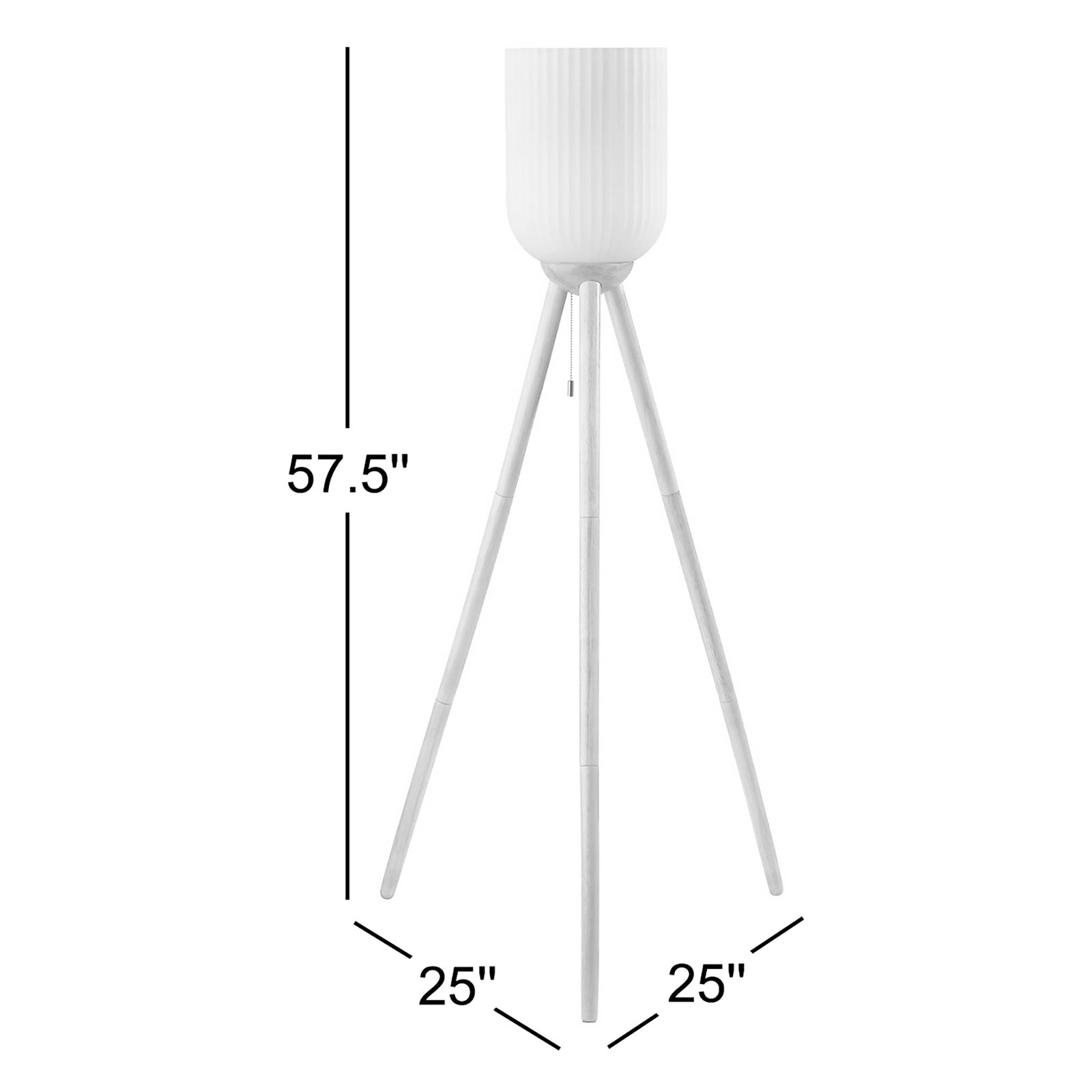 Lapka 57.5'' Wood Floor Lamp, Black