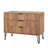 Dumbo 35" Modern Fluted Standard Dresser with 3 Drawers in Golden Brown-1756988028