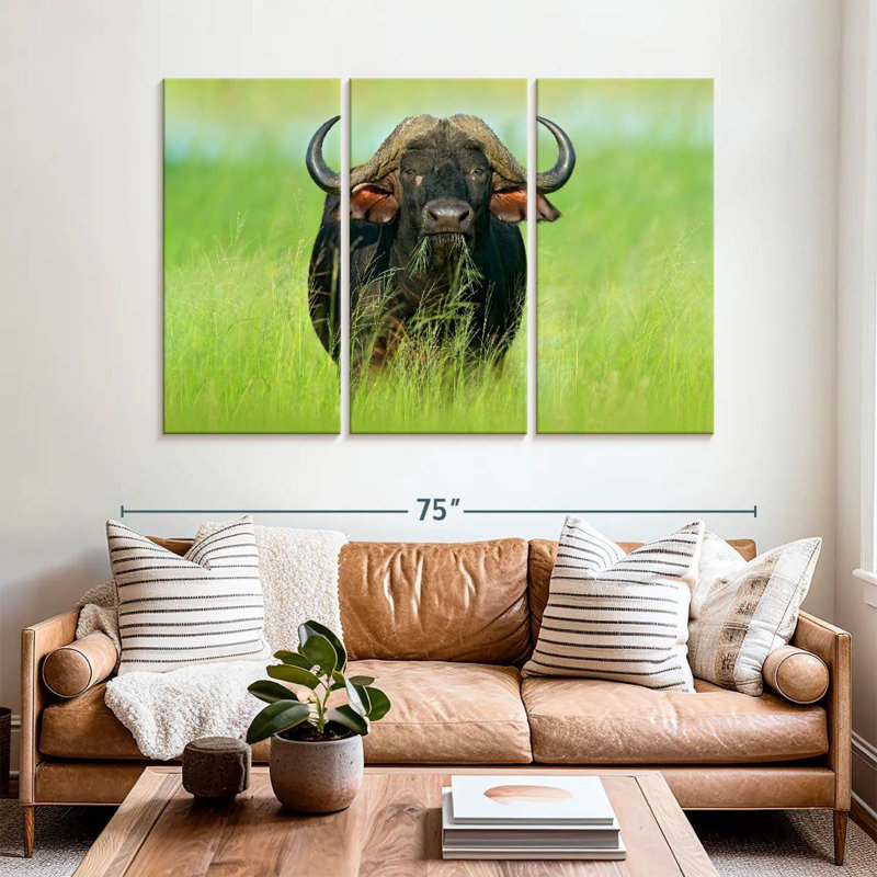 Brampt Eating Buffalo, 42" H x 65" W