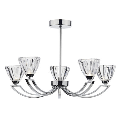 Berkeley Glass Semi Flush Mount
