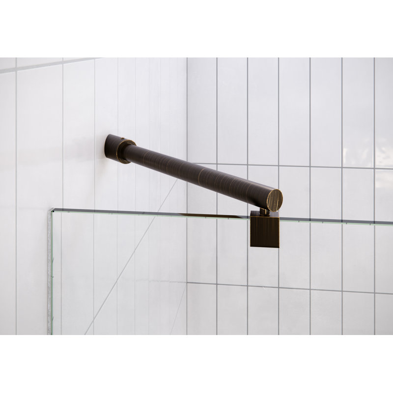 Stellar 95.75 in. x 78 in. Fully Frameless 3 Panel Inline Hinge Shower Door, Oil Rubbed Bronze