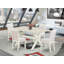 Ensemble de salle à manger 6 pièces comprenant une table rectangulaire à pattes en X, 4 chaises Parson en lin couleur crème et un banc assorti, multicolore-2146809113-2146852359