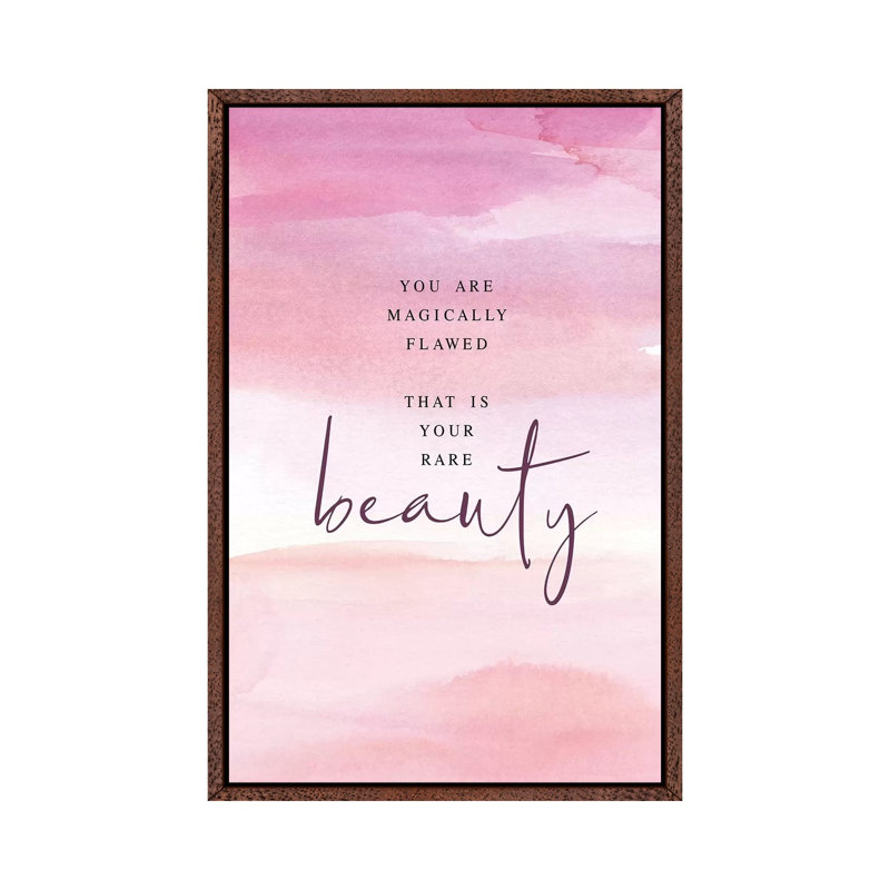 Magically Flawed 1 Piece Painting on Canvas, 66.04cm H x 45.72cm W x 3.81cm D, Classic Brown Wood Floater Framed