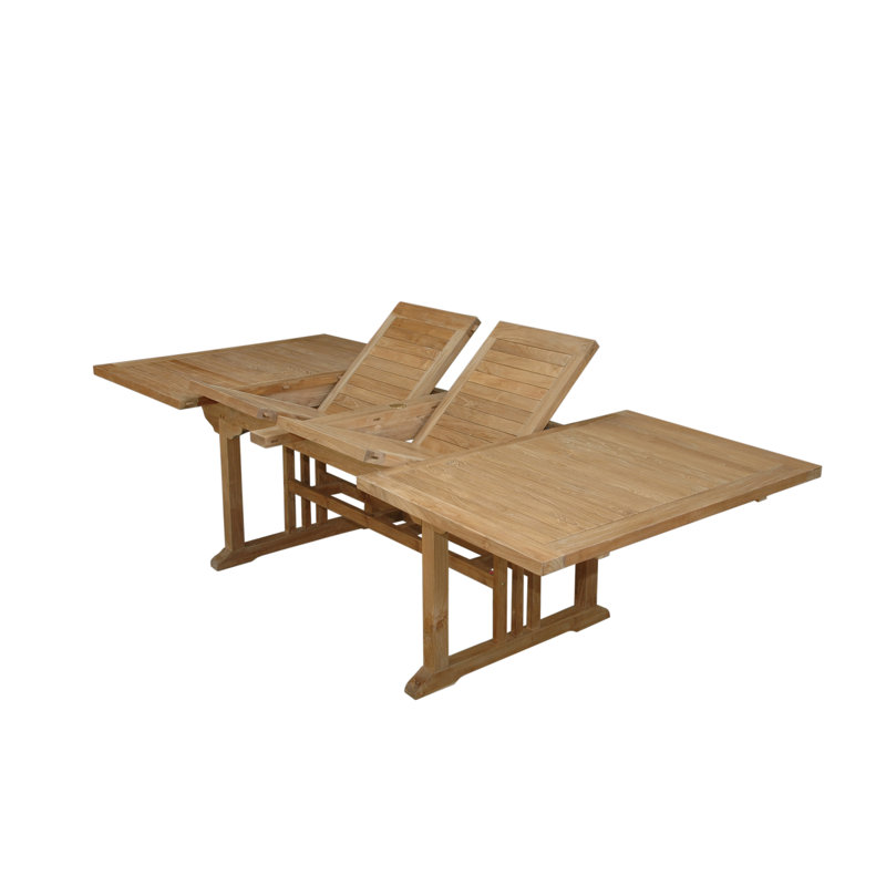 Sahara Outdoor Teak Dining Table, 74" - 106" L