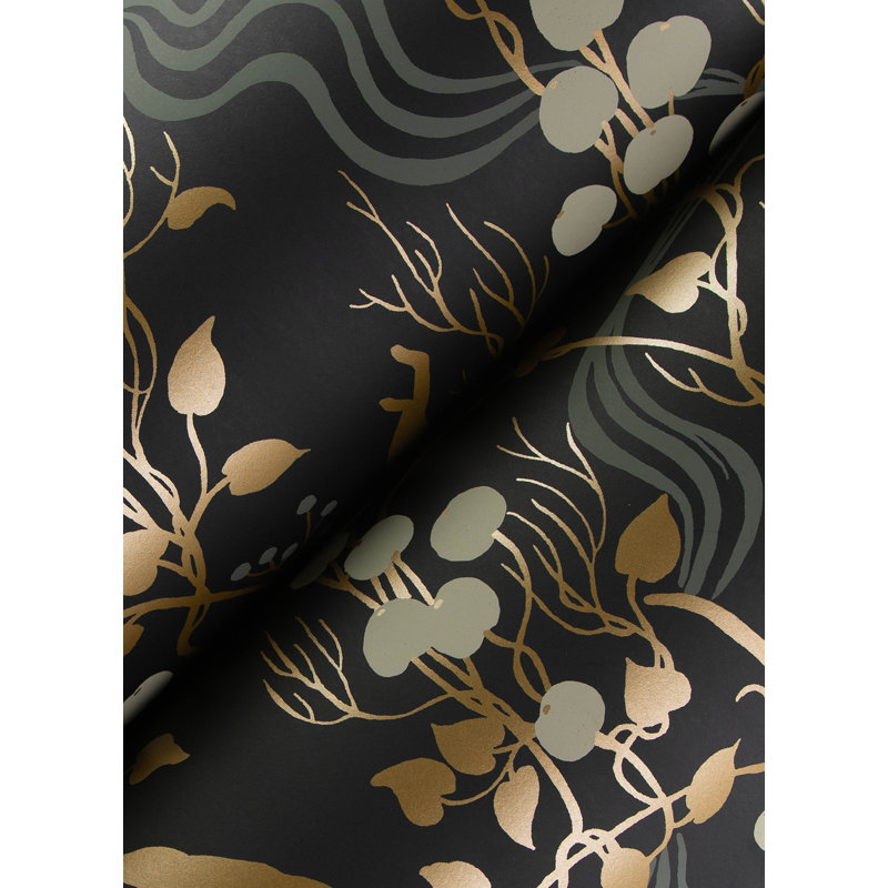 Linden Jungle Canopy Wallpaper, Black
