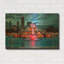  «Buckfountain Red Colors» par Larry Malvin, art mural en métal doré, 36 po x 24 po-1538849074