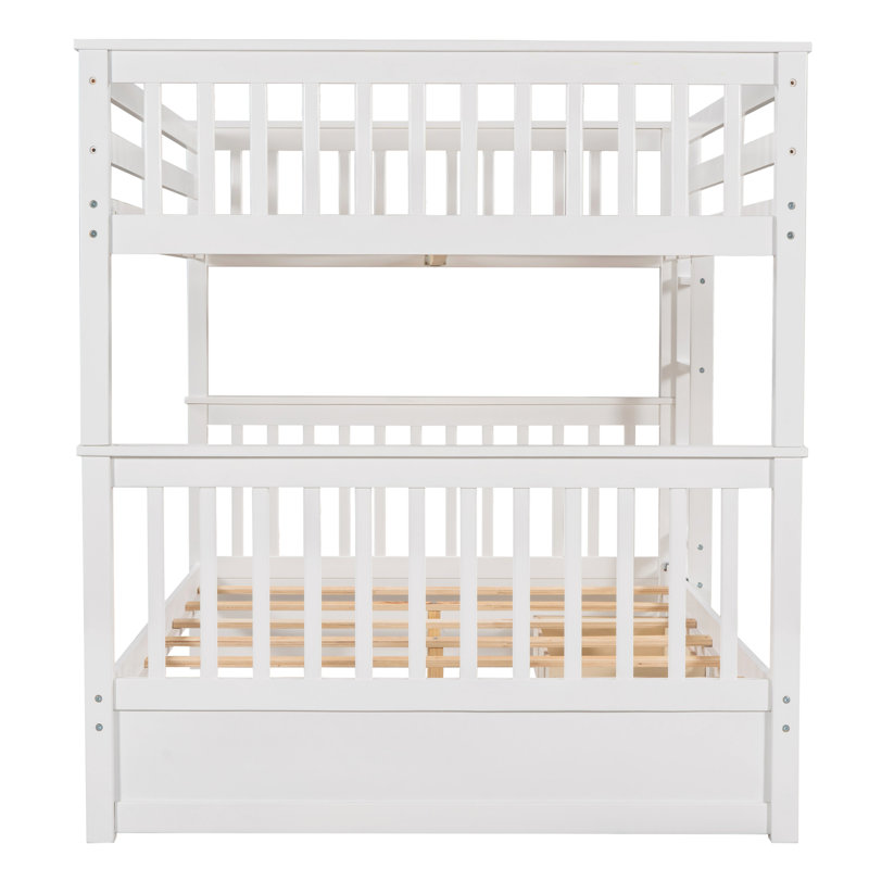 Bunk Bed In White With Storage And - Provides A Comfortable Sleep Two Drawers Enhances Bedroom Space, White