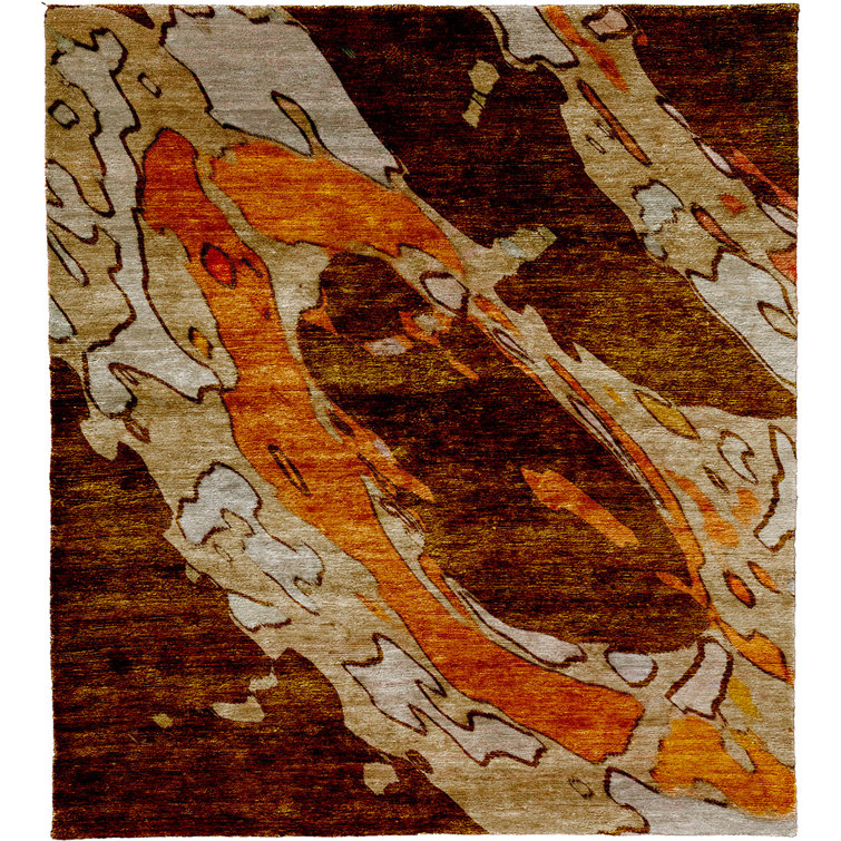 Modern Rugs Wool Abstract Rug | Wayfair