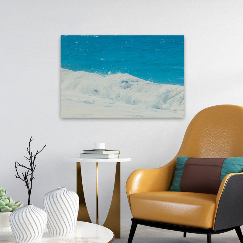 Vagues de la côte perdue VI bleu côtier blanc océan, H 24 po x l 16 po