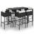 Garden Bar Set with Cushions-615072814