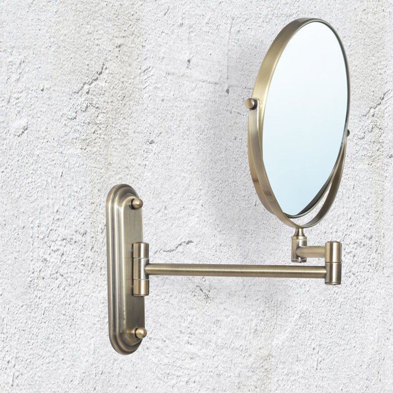 Afraz Metal Wall Mirror, Aged Brass