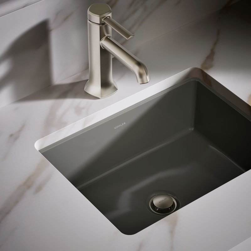 Under-Mount Bathroom Sink, Thunder Gray