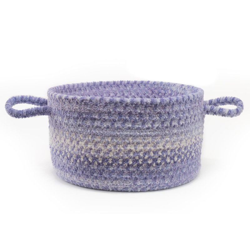Gracie Oaks Kiomi Fabric Decorative Basket, 20" H x 20" W x 20" D, Purple