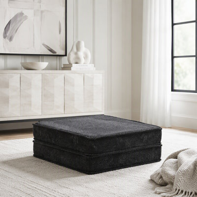 Repose-pieds modulaire convertible sans assemblage, gris foncé