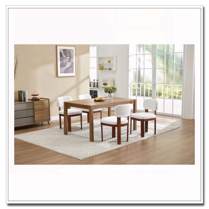 Wooden Dining Chairs,Fabric Upholstered Dining Room Chair Kitchen Chairs