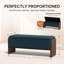 Banc de rangement rembourré bouclé de 42,5 pouces avec pieds en bois massif-908359018