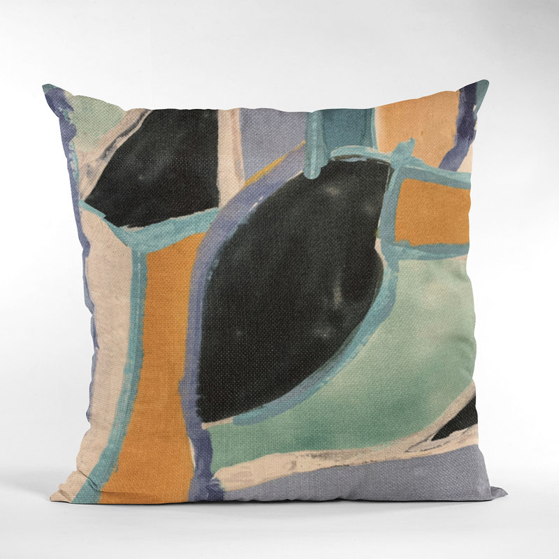 Modern Print Linen Indoor/Outdoor Pillow Cover & Insert, 16" x 16"