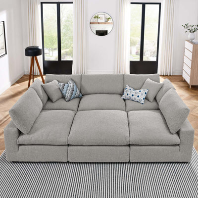 Canapé modulaire en tissu 6 pièces Commix