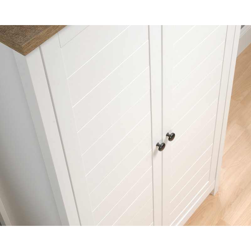 Cottage Road Soft White Freestanding Office Storage Cabinet with Adjustable Shelving