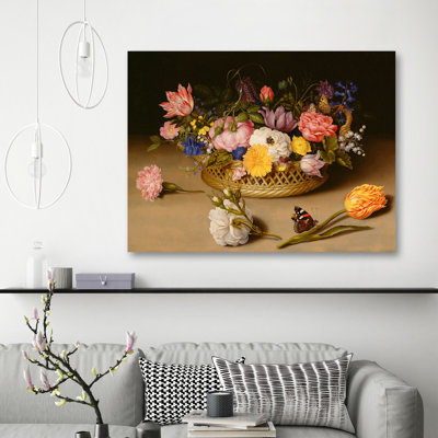 Flower Still Life by Ambrosius Bosschaert The Elder - No Frame Painting on Canvas