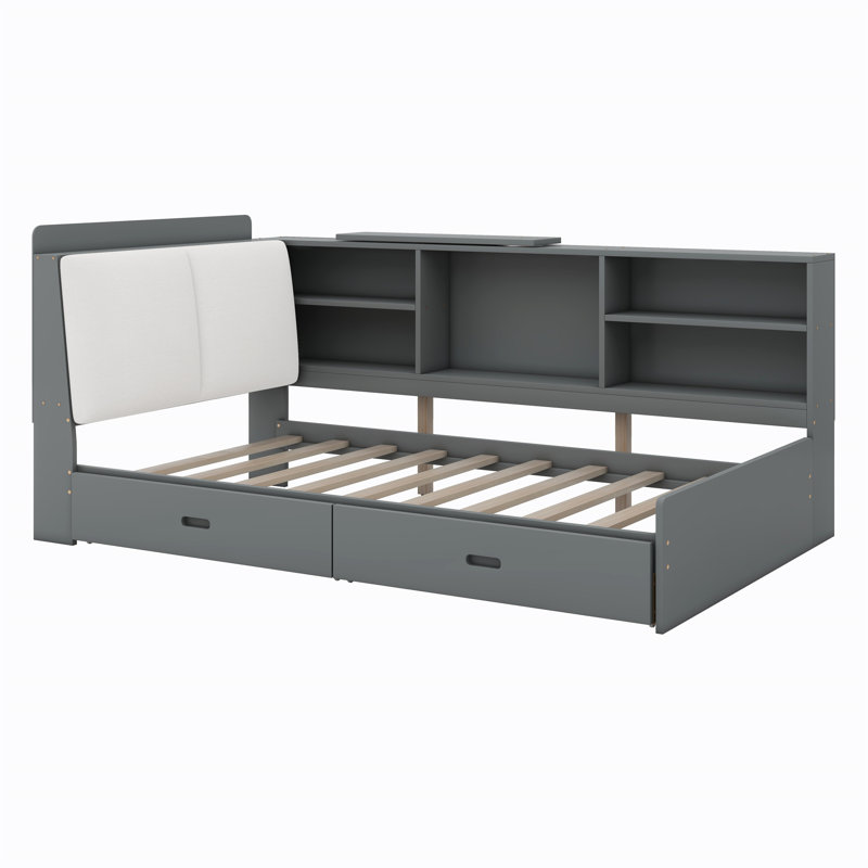 Bookcase Bed, Gray