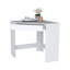 Bureau de coin blanc spacieux avec tiroir