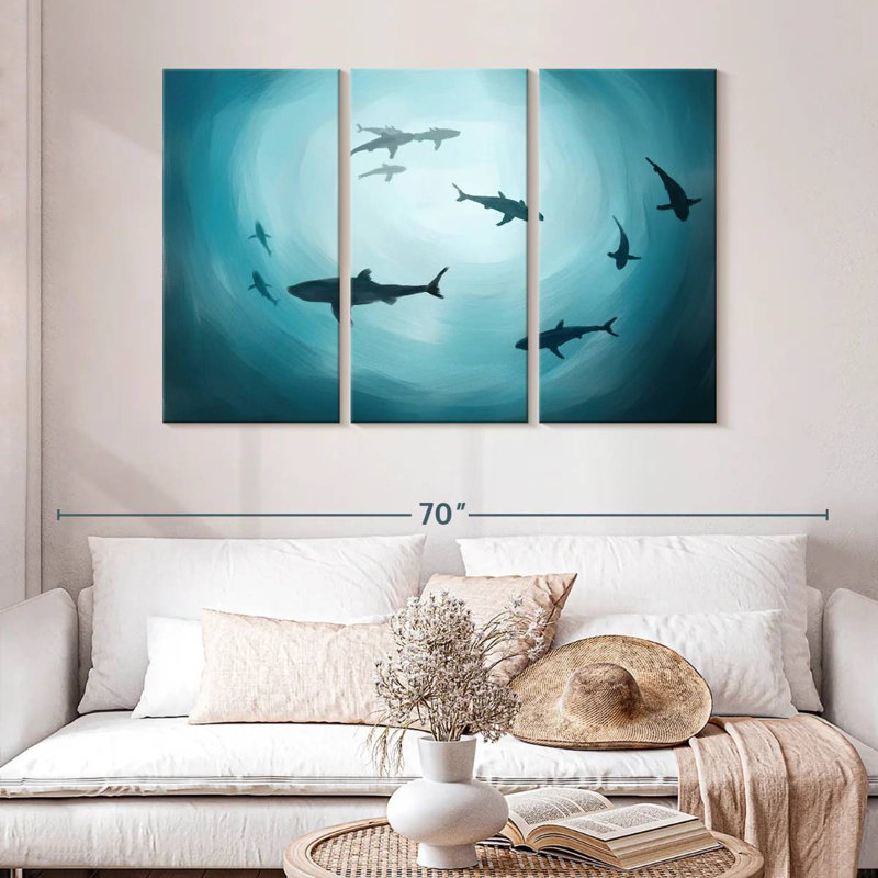 Brampt Shark Silhouette, 32" H x 50" W