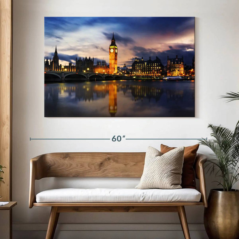 Sirci, chambres du Parlement et Big Ben, H 34 po x l 51 po