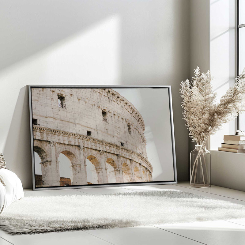 Roman Relic Rolled Canvas Print, 24.75" H x 36.75" W x 1.75" D, Satin Black Framed
