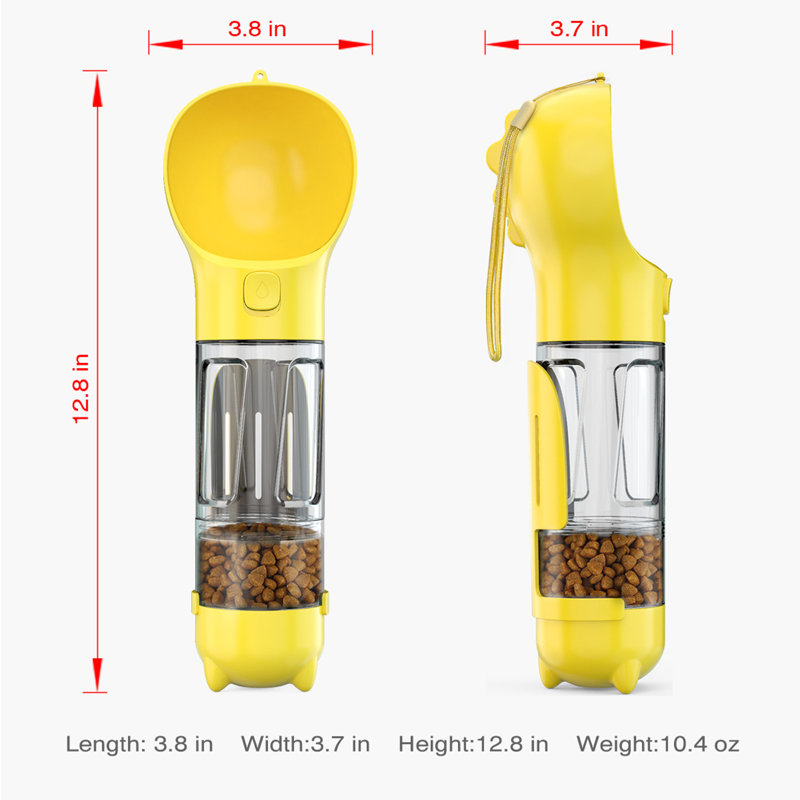 Mangeoire 3 en 1 Hybird, Petit (12,8 po), Jaune