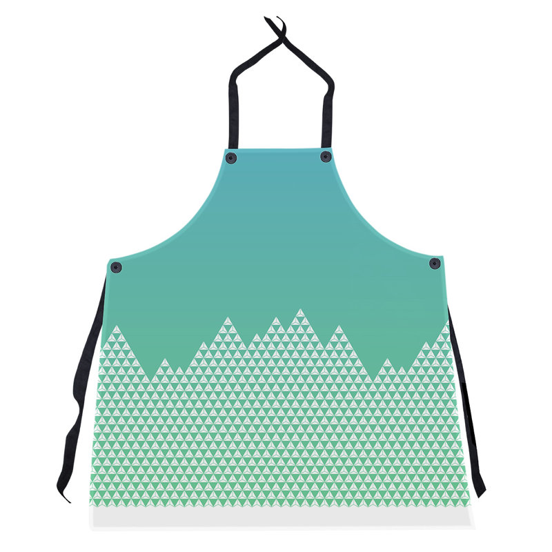 Tablier de motif mountain, Bleu / Vert