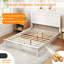  Twin Size Bed Frame Platform Slat High Headboard Bedroom Rubber Wood Leg -1370382235