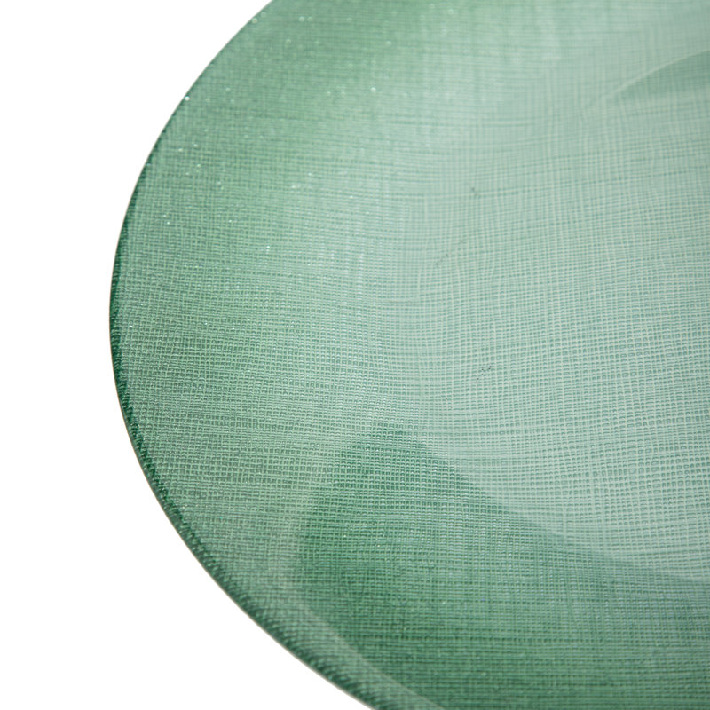 Edalberto Glass No Pattern Charger, Aquamarine