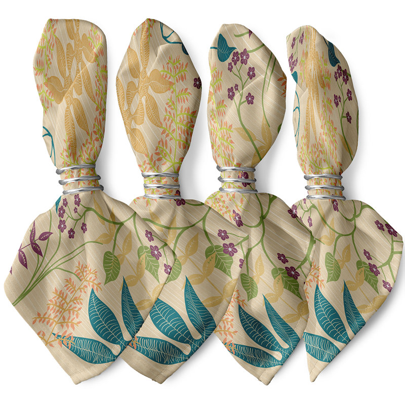 Cieana Botanical Napkins, Yellow