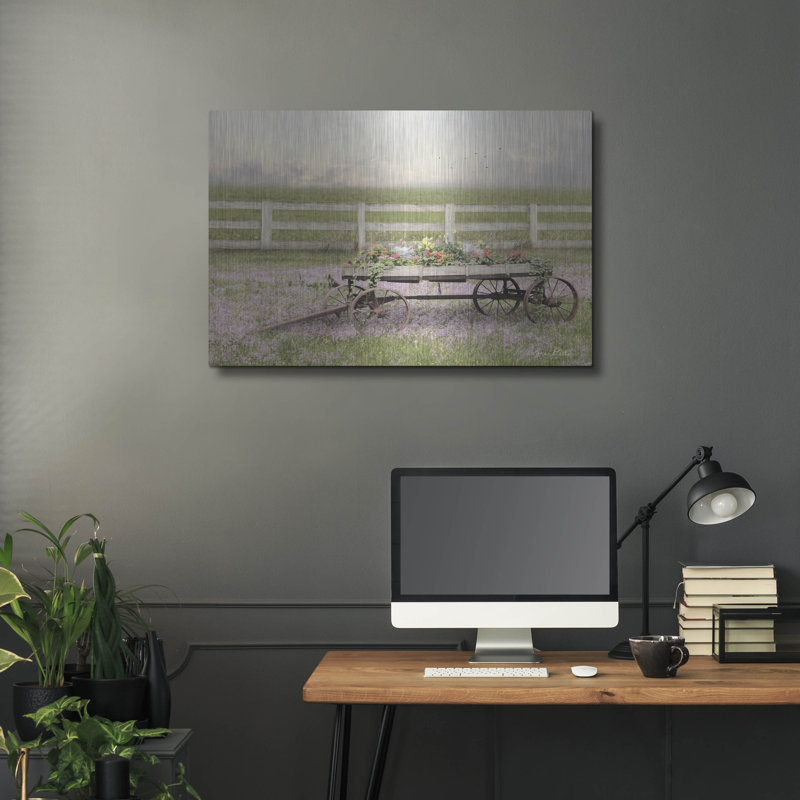 «Country Flower Wagon» par Lori Deiter, H 24 po x l 36 po