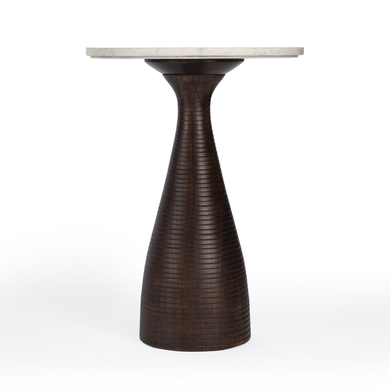 Julia Marble Pedestal End Table