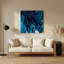 Art mural en métal dégradé abstrait bleu 47-1160079791