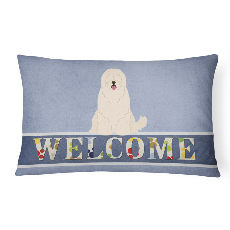 South Russian Sheepdog Welcome Lumbar Pillow