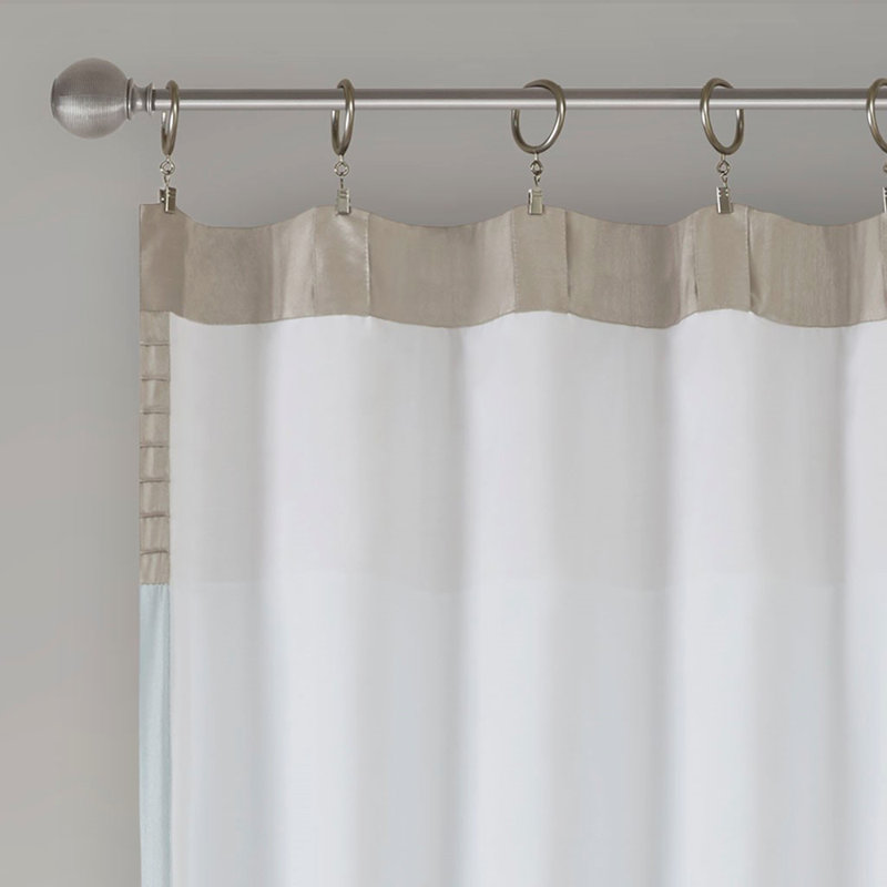 Aghavary Single Curtain Panel, Beige/Blue/Brown