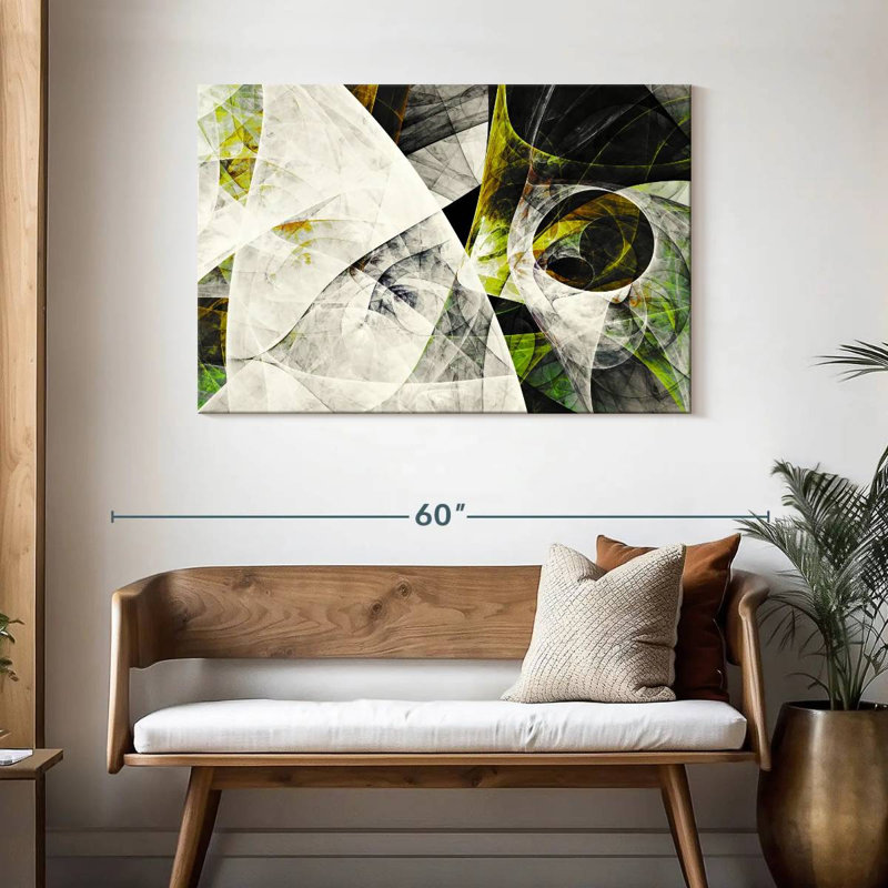 Avery Iced Lime Dynamic Abstract, 30" H x 45" W