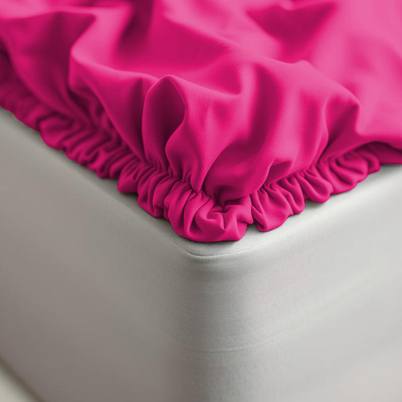 40cm Extra Deep Fitted Sheet – Soft Microfiber, Wrinkle-Free, Cooling, Elastic Corners, Pink, Super King (6')