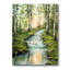 Rivière à travers forêt de bouleaux - reproduction d'art sur toile tendue-59852159