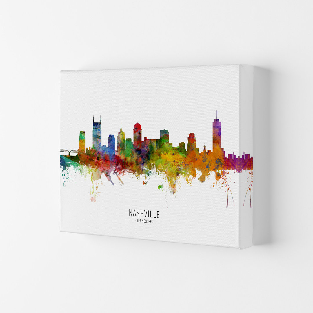 Nashville Tennessee Skyline by Michael Tompsett - Print