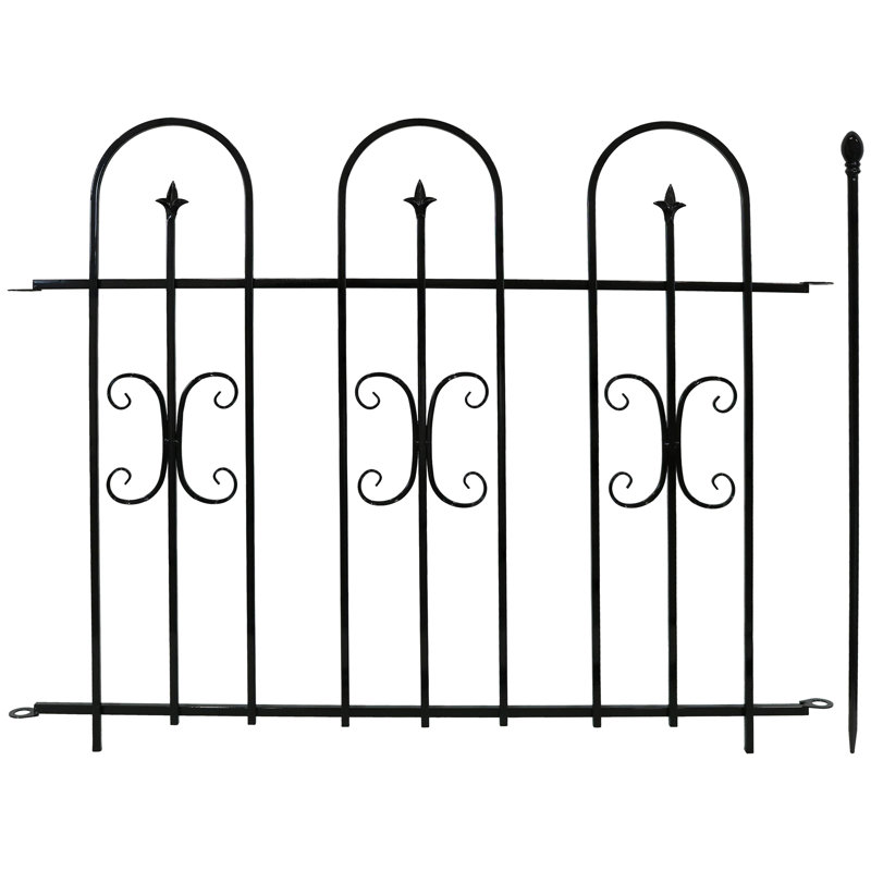 Sunnydaze Decor 2-ft H x 2-ft W White Steel Decorative Fence Panel