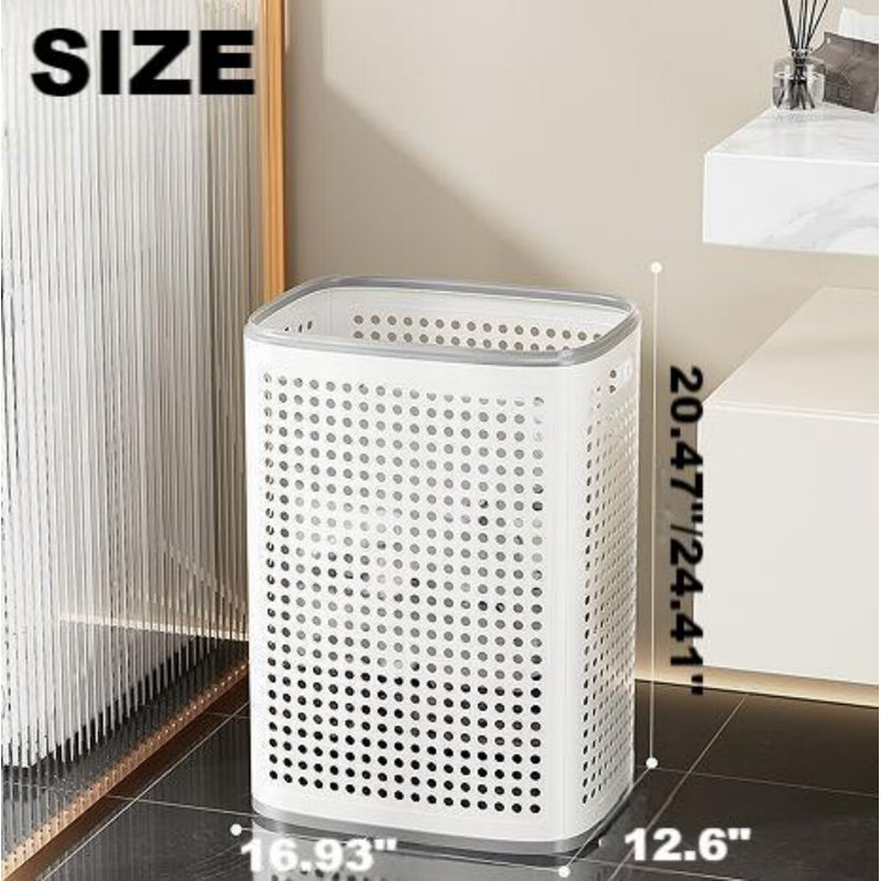 Panier à linge en plastique, H 20,47 po x l 16,93 po x P 12,6 po